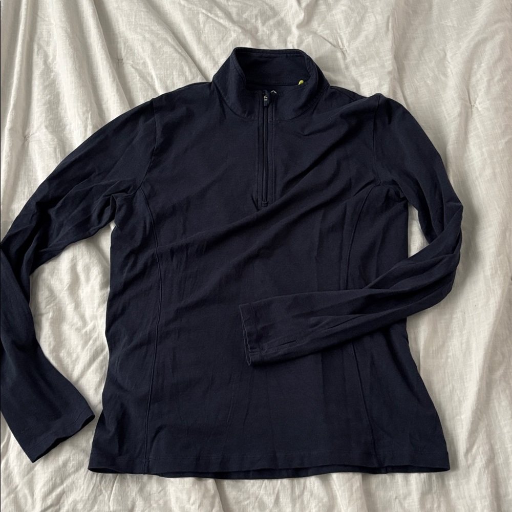 Tasc Performance Recess Quarter Zip Navy Pullover - Picture 2 of 4